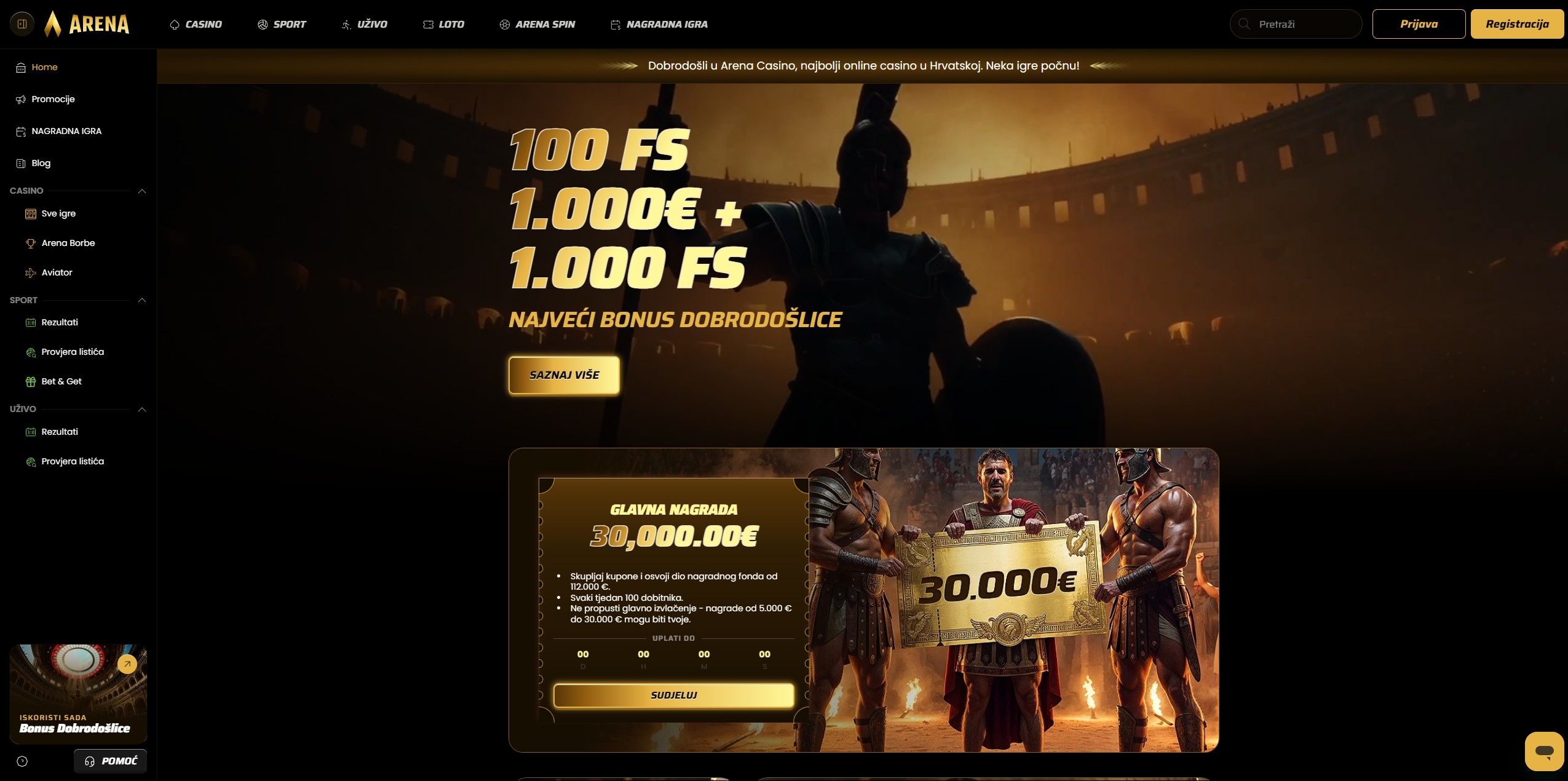 Arena Casino screenshot 1