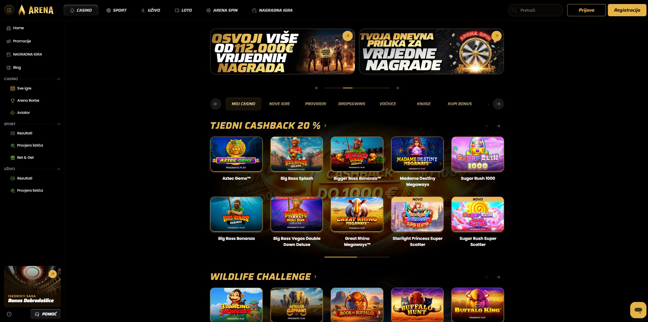 Arena Casino screenshot 2