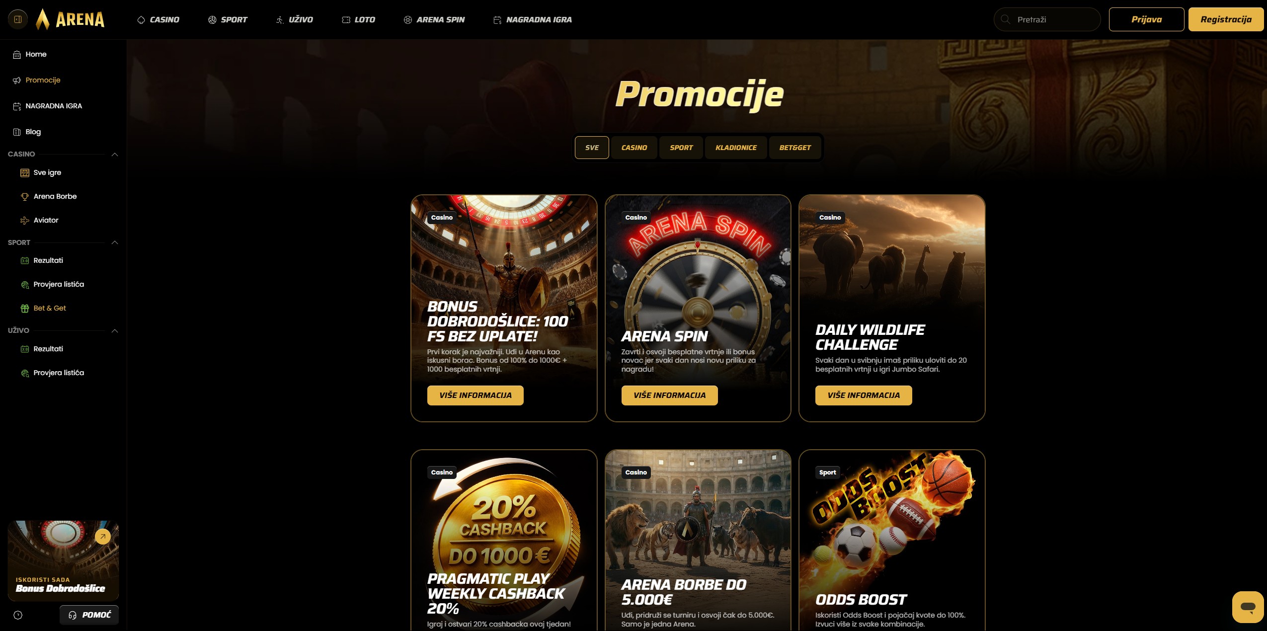 Arena Casino screenshot 3