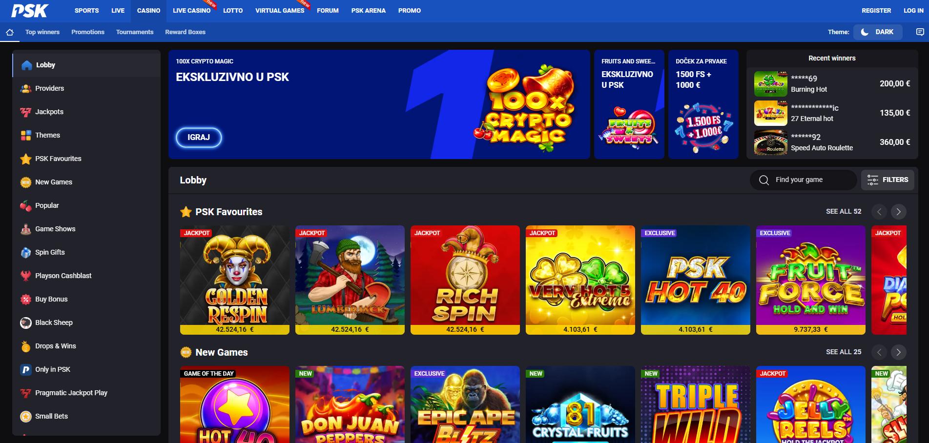 PSK Casino screenshot 1