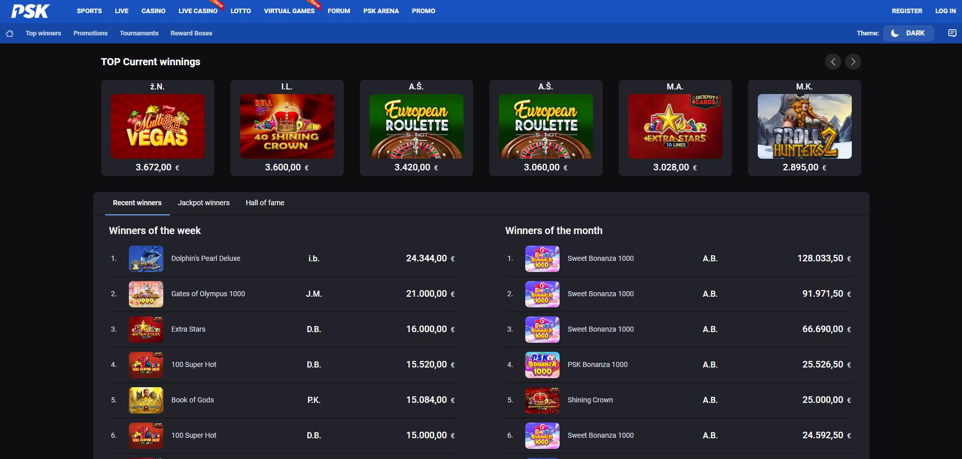 PSK Casino screenshot 2