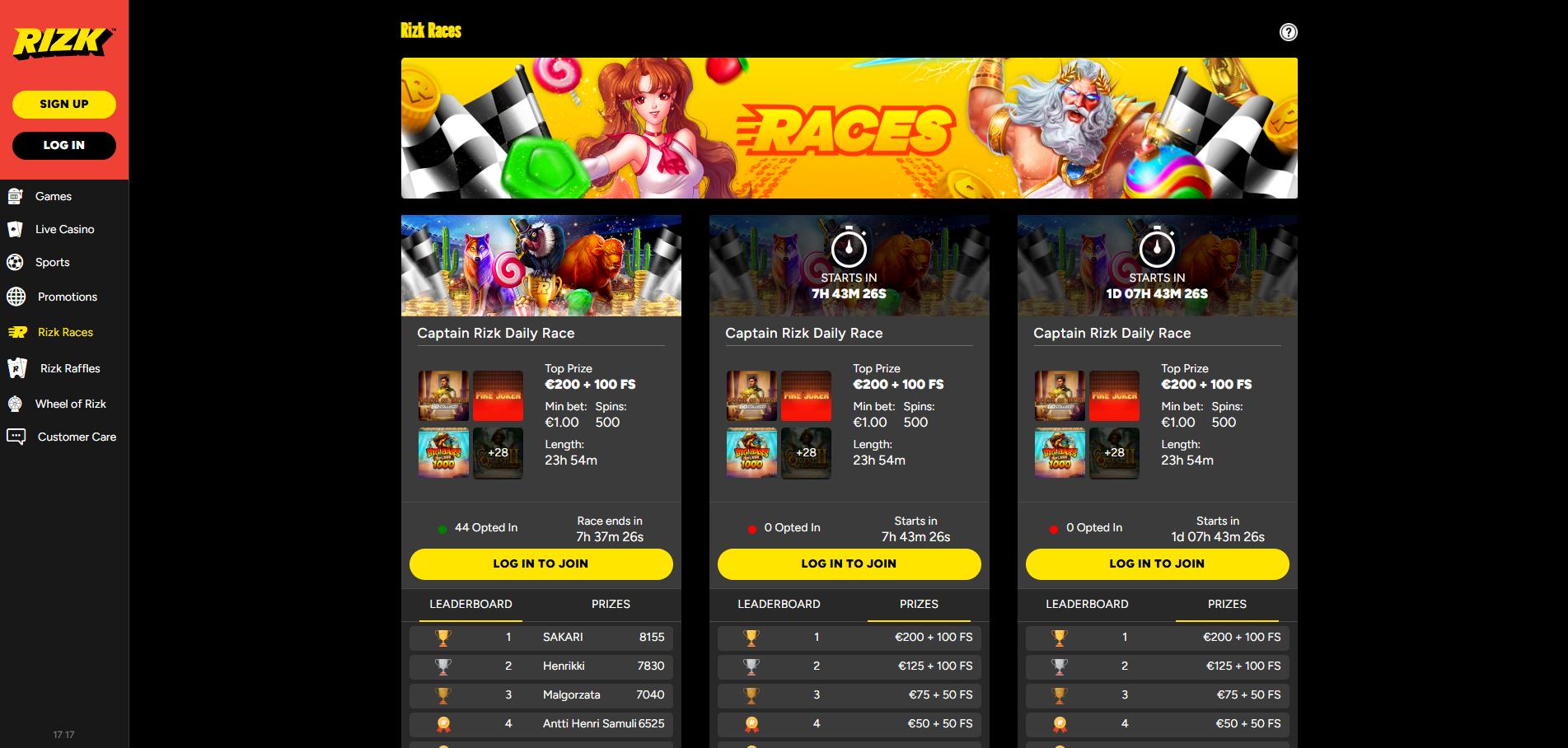 Rizk Casino screenshot 4