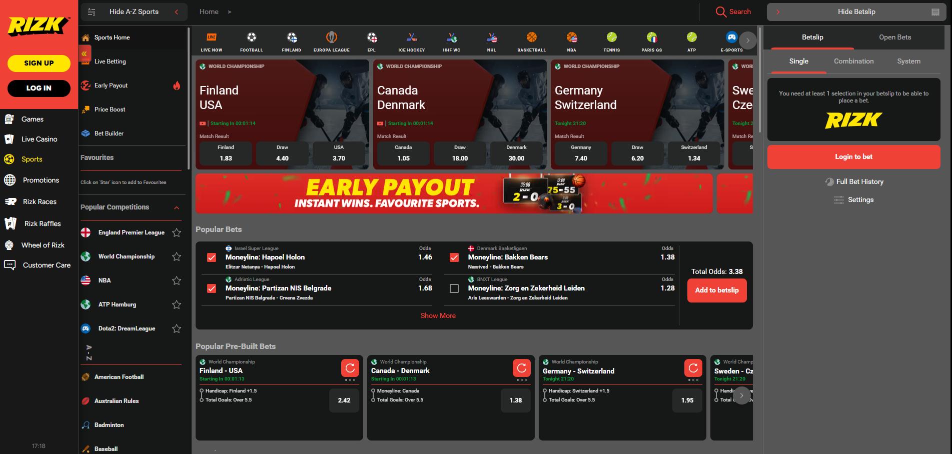 Rizk Casino screenshot 5