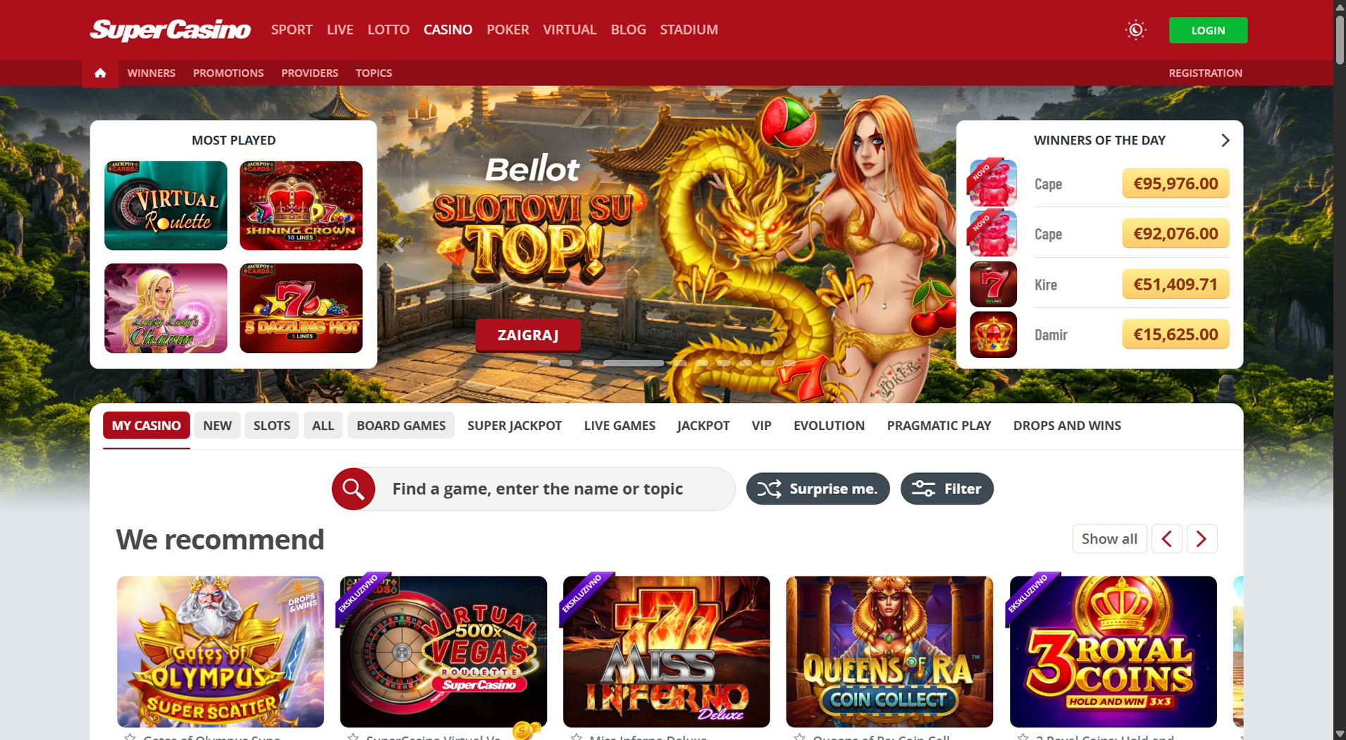 3. SuperSport Casino